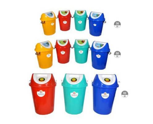 Plastic Dustbin with Swing Lid