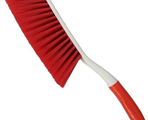 RED AND WHITE PLASTIC DUSTER