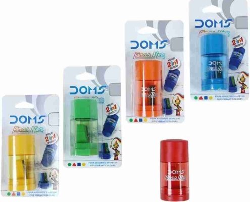 DOMS- ERASER SHARPENER 2-IN-1